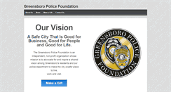 Desktop Screenshot of greensboropolicefoundation.org