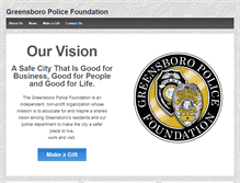 Tablet Screenshot of greensboropolicefoundation.org